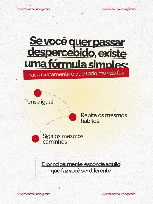 Post sobre passar despercebido